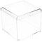 Pioneer Plastics 028C Clear Square Plastic Container, 3.75" W x 3.0625" H
